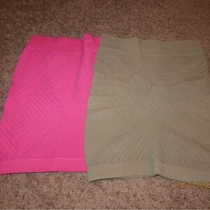 Stylish Pink and Tan Women Skirts lot BCBG xs